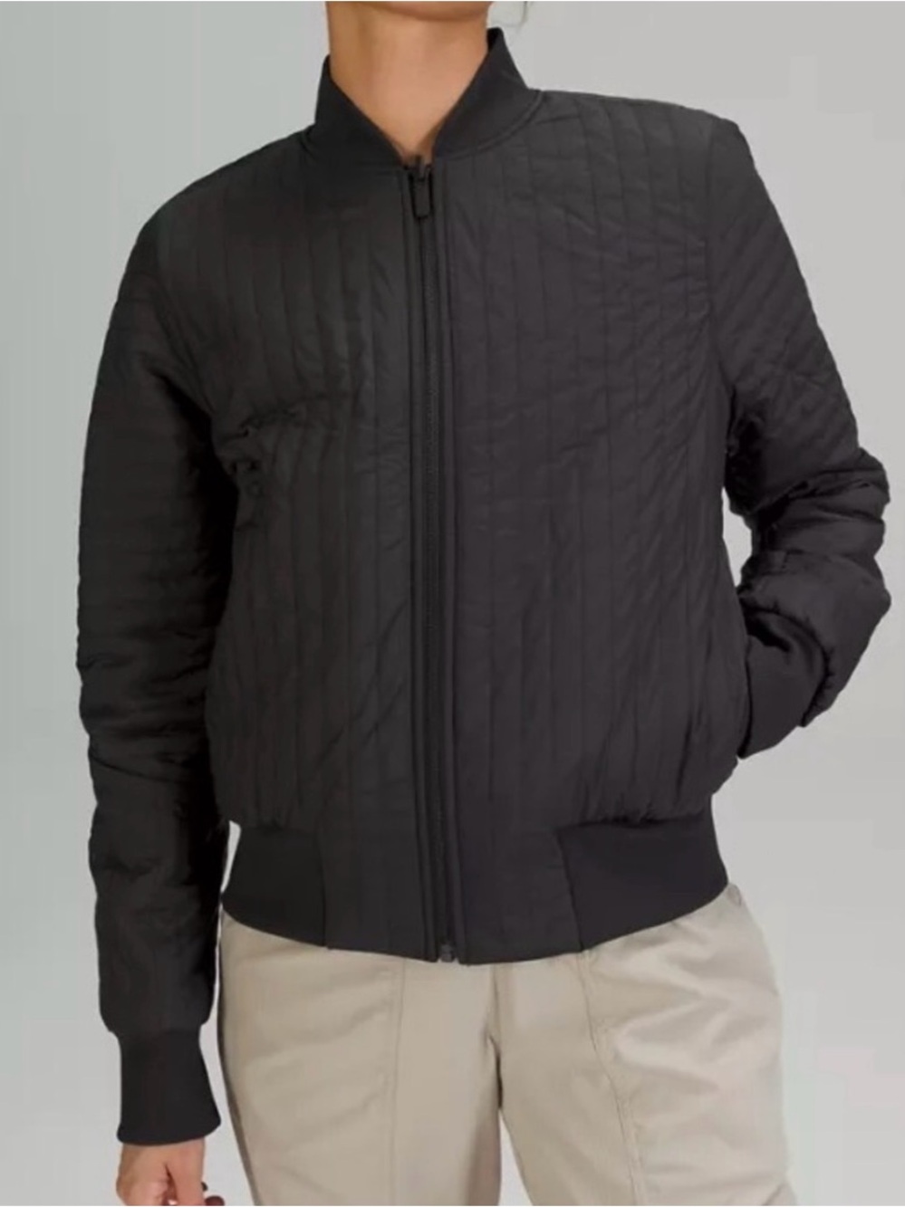 NWOT Lululemon Non-Stop Cotton Bomber Jacket, Black